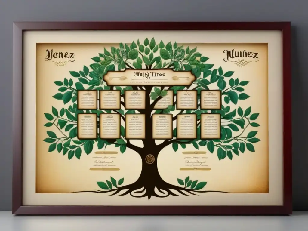 Antiguo árbol genealógico de la familia Núñez: origen y evolución del apellido Núñez