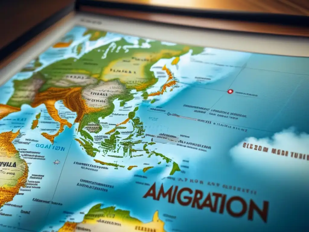 Un antiguo mapa detalla la evolución de apellidos migraciones a través de continentes