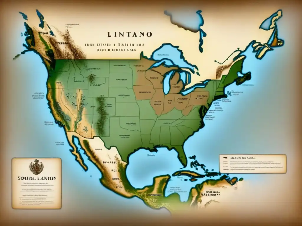 Un antiguo mapa detallado del camino del viento este a través de las tierras ancestrales del linaje Solano, con marcas históricas y escudos de familia a lo largo del recorrido