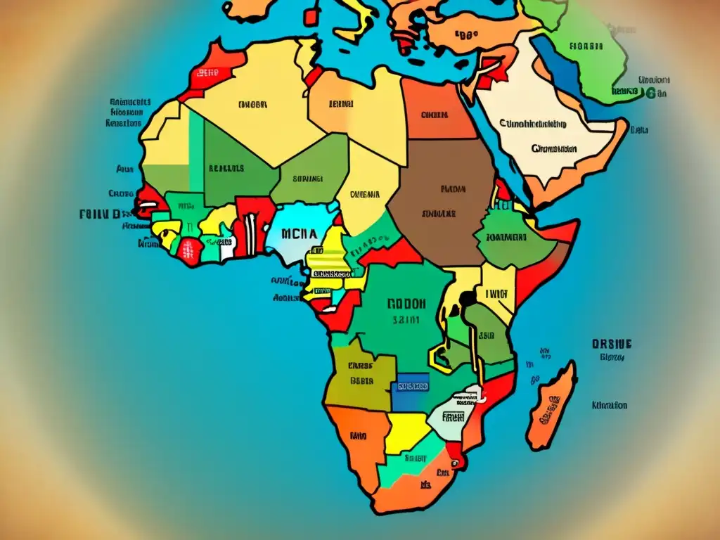 Un antiguo mapa detallado de África, resaltando su rica historia y la digitalización de registros africanos