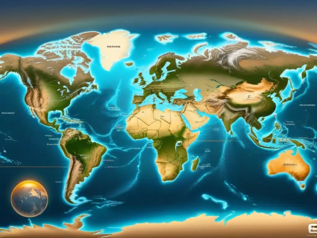 Un antiguo mapa detallado muestra rutas migratorias y tierras ancestrales, marcadores genéticos unen apellidos culturas