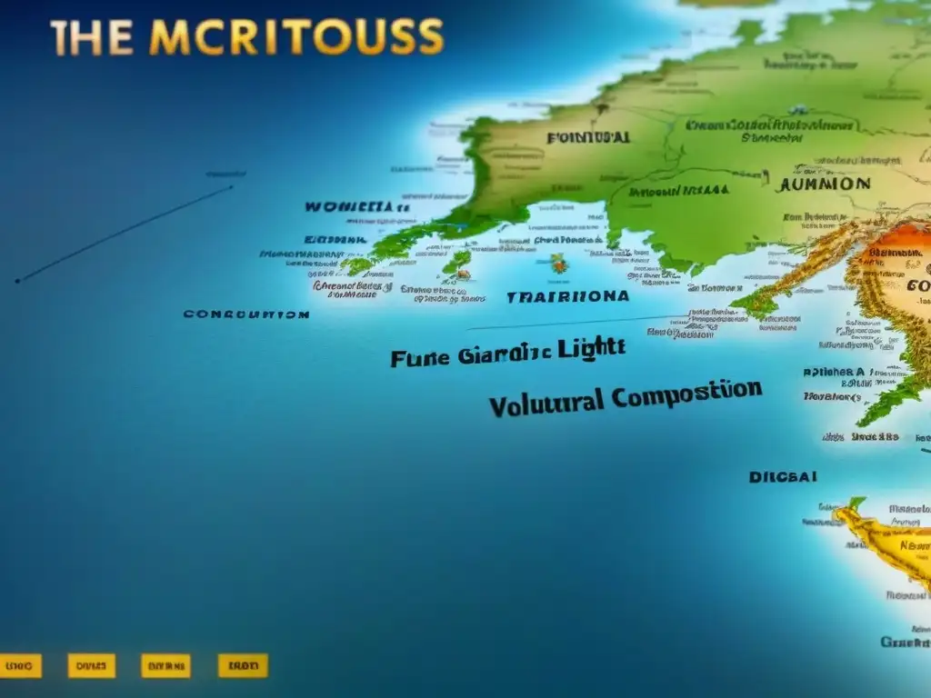 Un antiguo mapa detallado que muestra rutas de migración y metamorfosis lingüística por migración