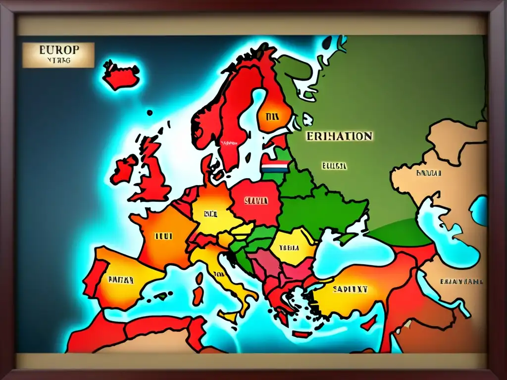 Un antiguo mapa detallado de Europa mostrando los territorios controlados por la familia Savoy, con tonos sepia que evocan historia y nobleza