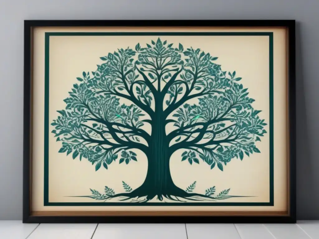 Un árbol genealógico detallado postemancipación, con caligrafía elegante que muestra el impacto de las leyes en los apellidos y la genealogía