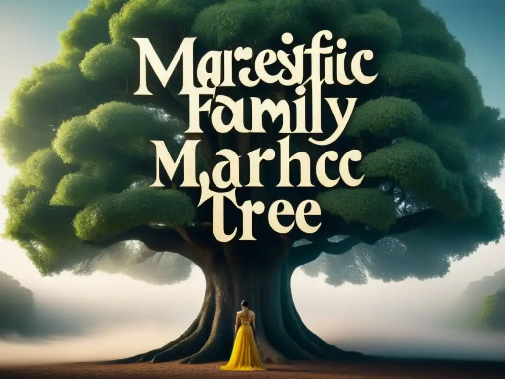 Un árbol genealógico majestuoso con historias ocultas de apellidos como Martinez, Morales y Mendez