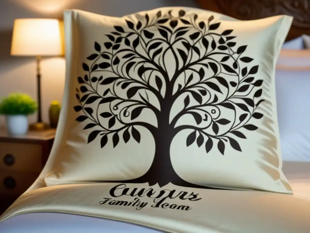 Una belleza ancestral: un árbol genealógico en sábana personalizada con nombres en caligrafía