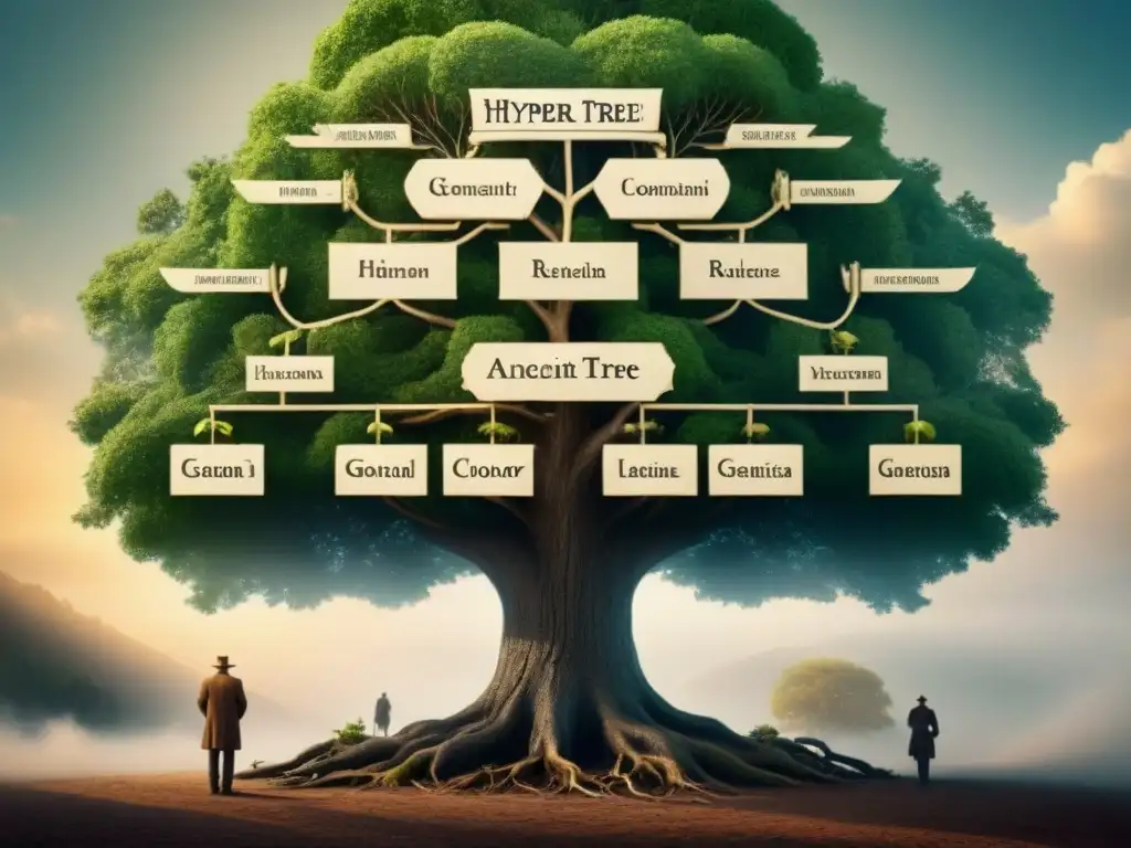 Ilustración detallada del árbol genealógico de la familia Utrera, conectando generaciones