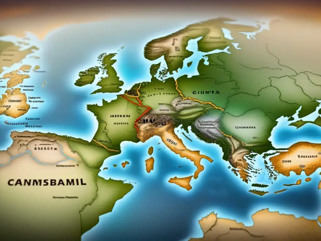 Un detallado mapa vintage que muestra el impacto de políticas en apellidos durante el siglo XX
