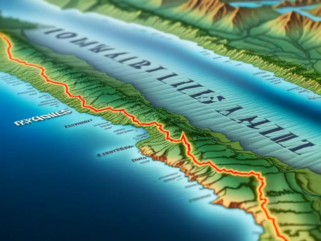 Detallado mapa vintage de orígenes geográficos de apellidos, con paisajes, ríos y montañas representativos