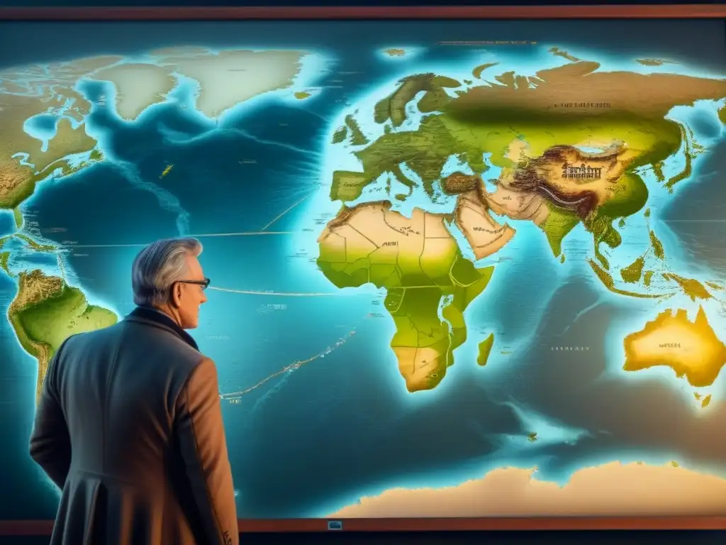 Detalle impresionante de un antiguo mapa que muestra la evolución fonética de los apellidos y el descubrimiento de América