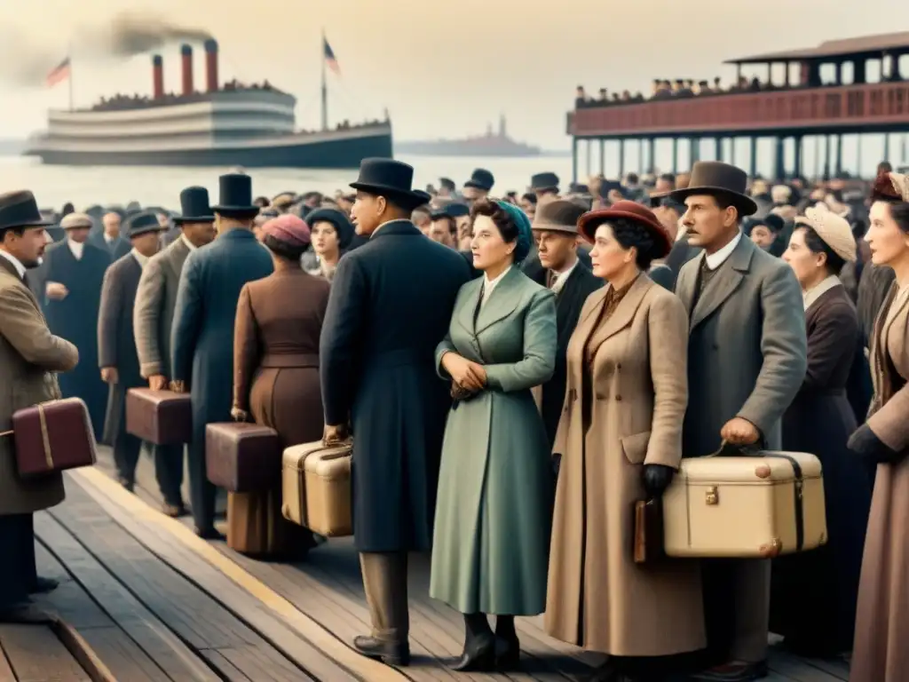 Un emocionante retrato de inmigrantes llegando a Ellis Island en los 1900s, desmitificando creencias comunes genealogía