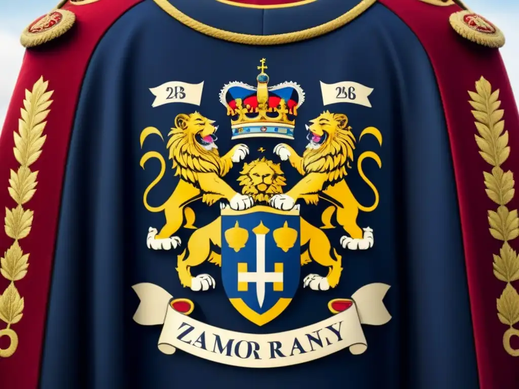 Escudo de armas de la familia Zamora: historia y evolución en colores ricos y detallados