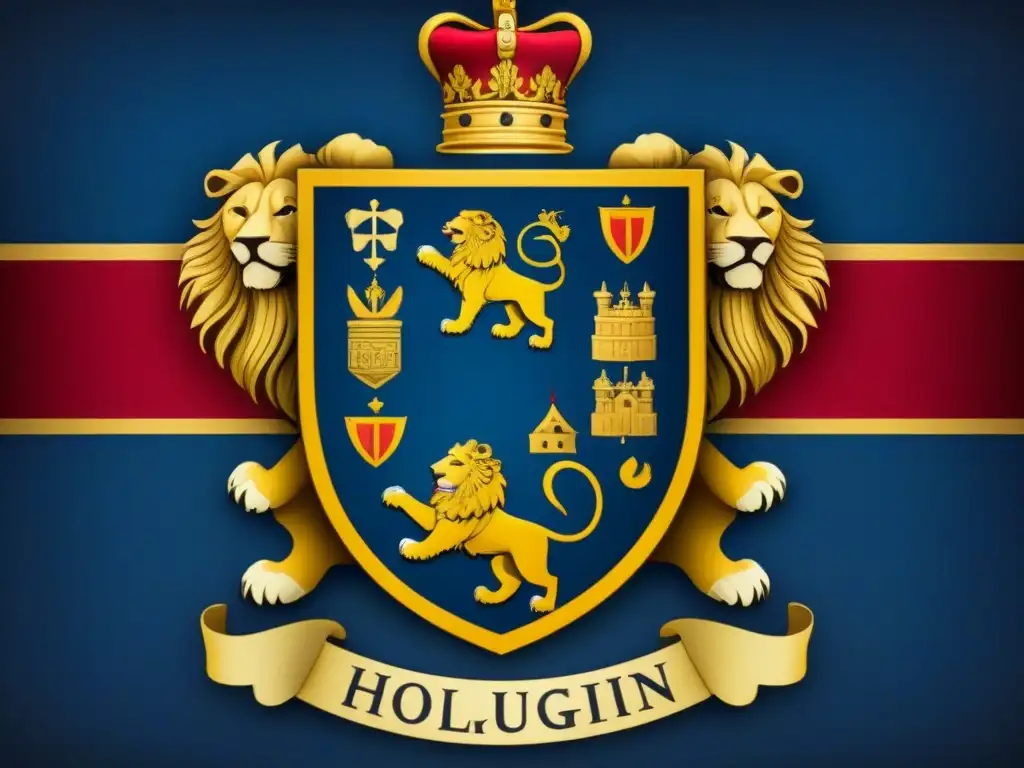 Un escudo de armas majestuoso de la historia apellido Holguín linajes contemporáneos