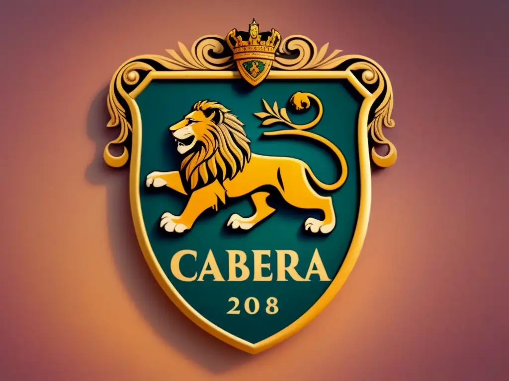 Escudo de la familia Cabrera: fuerza y nobleza en detalle 8k Escudo de la familia Cabrera con diseño de leones, castillos y robles, evocando fortaleza y nobleza