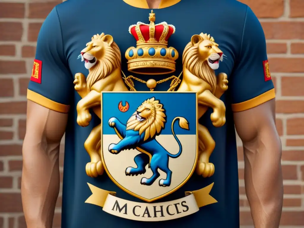 Escudo heráldico majestuoso de la familia Sánchez, con leones, castillos y elementos nobles, evocando el origen y expansión del apellido Sánchez