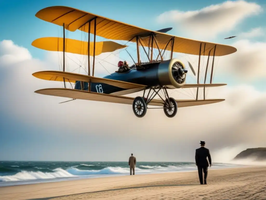 Los hermanos Wright prueban su avión en Kitty Hawk en 1903, marcando la historia del apellido Wright aviones