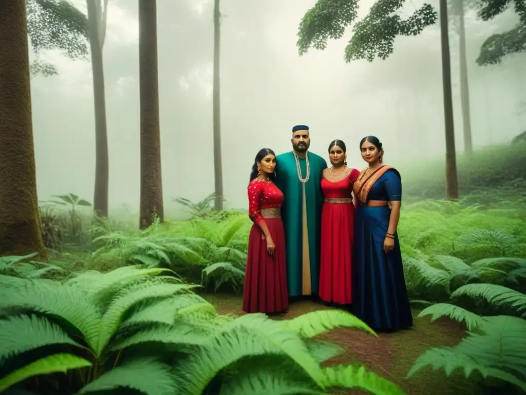 La historia del apellido Fragoso cobra vida en esta fotografía vintage de la familia, unidos y orgullosos frente al bosque verde