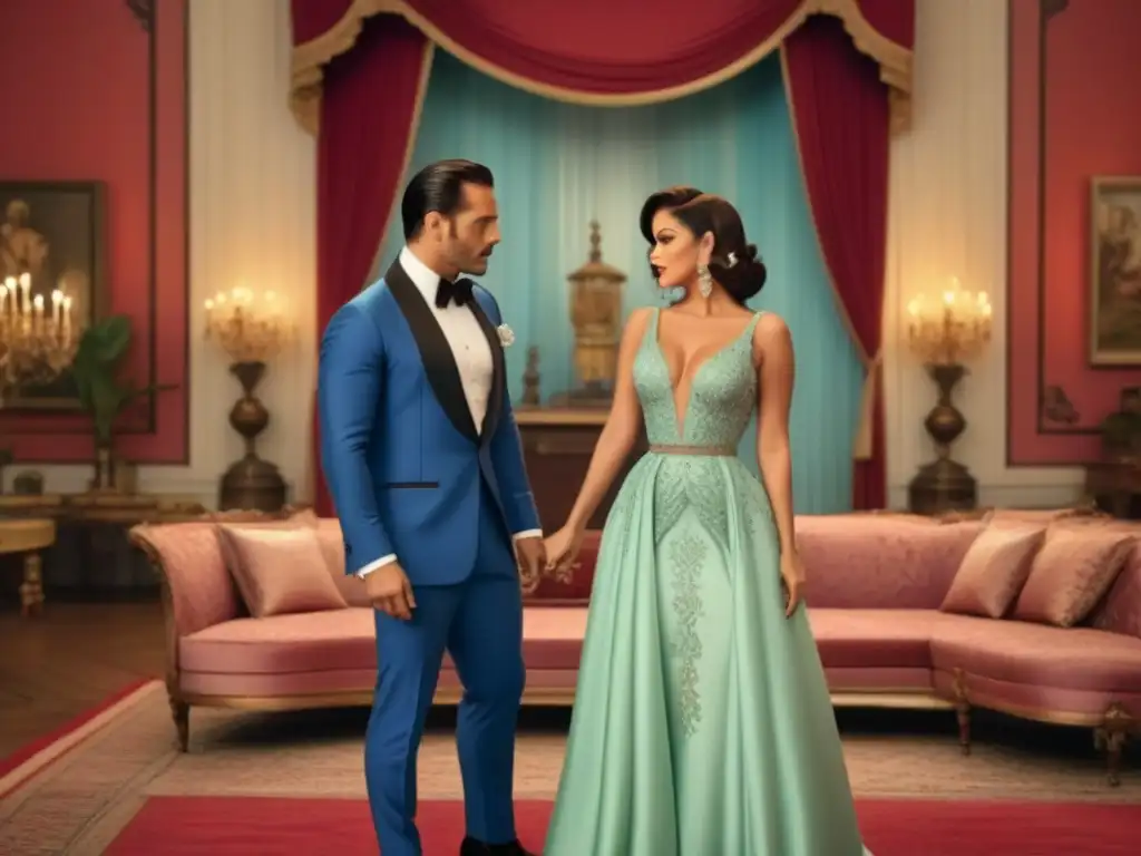 Intenso drama de telenovela en una lujosa mansión de los años 60