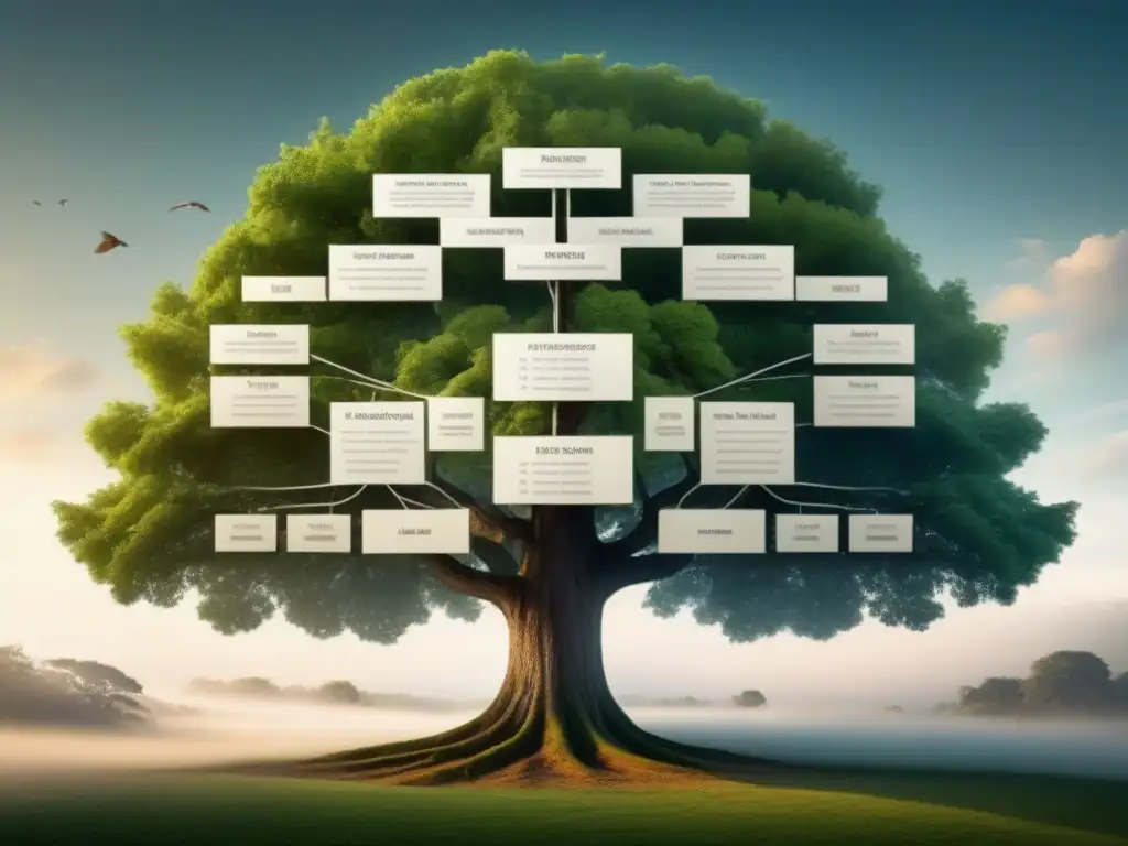 Intrincado árbol genealógico con conexiones sorprendentes entre apellidos que empiezan con 'R'