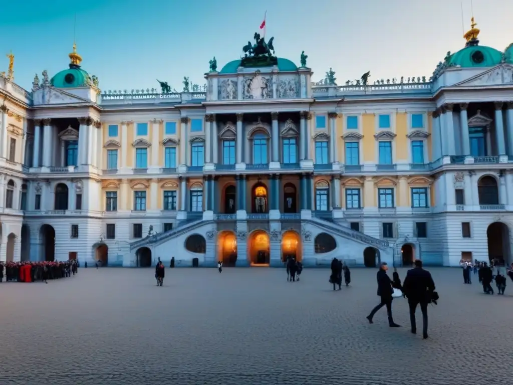 La majestuosidad del Palacio de Hofburg en Viena al atardecer, refleja la historia de los apellidos Habsburgo