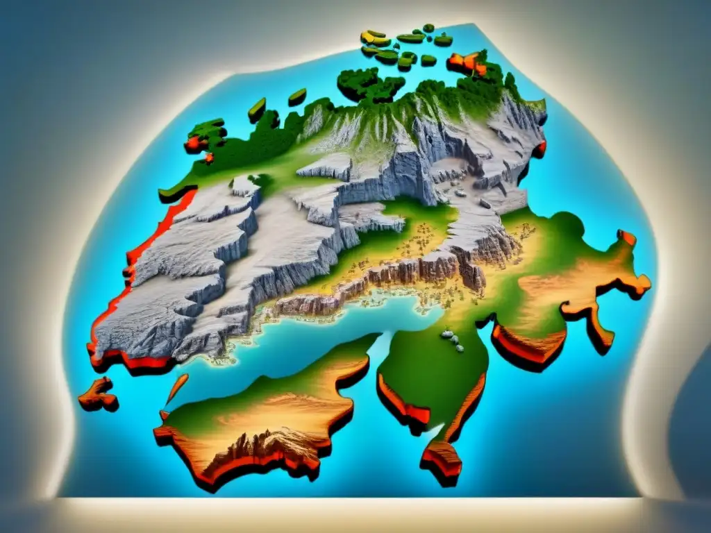 Mapa antiguo detallado de Suiza del siglo XVIII, resaltando la conexión histórica con apellidos suizos genealogía historia