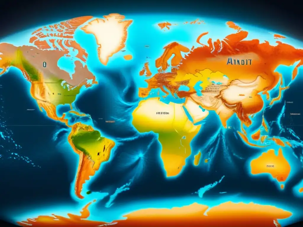 Mapa detallado de migración ancestral, resaltando patrones genéticos