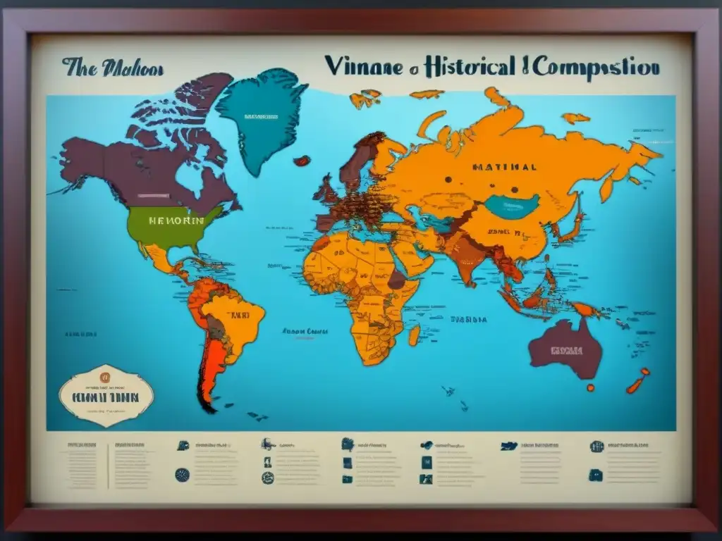 Mapa detallado con evolución de apellidos por siglo XX y eventos históricos