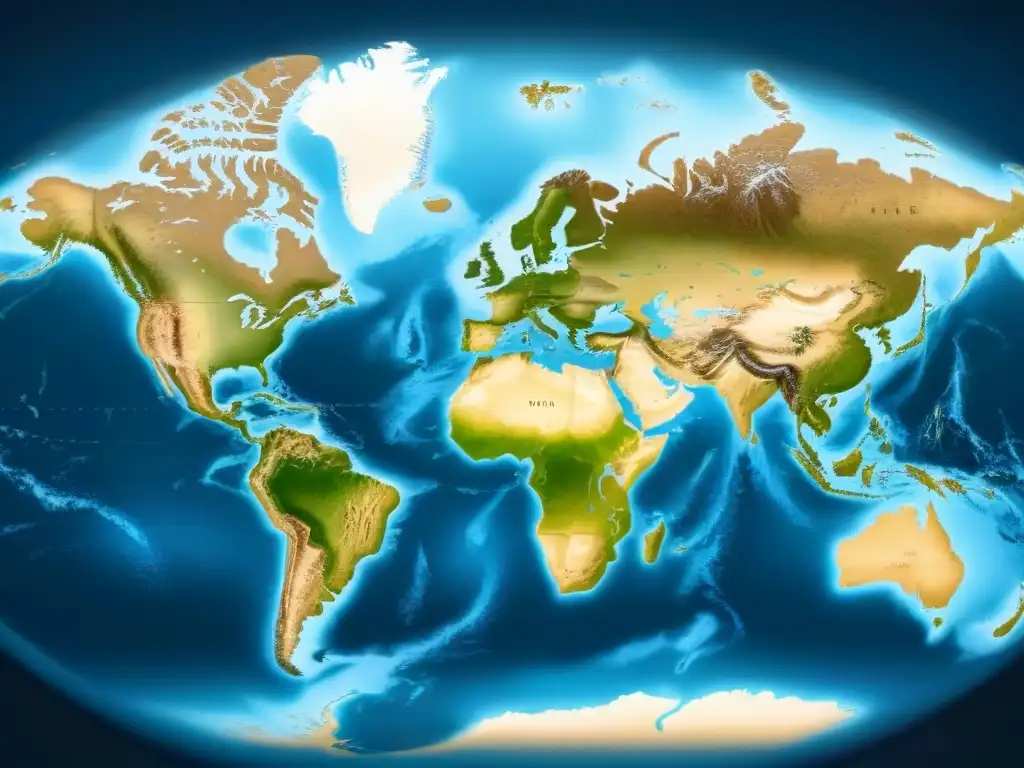 Mapa detallado de migración de haplogrupos con ilustraciones ancestrales y marcadores genéticos clave