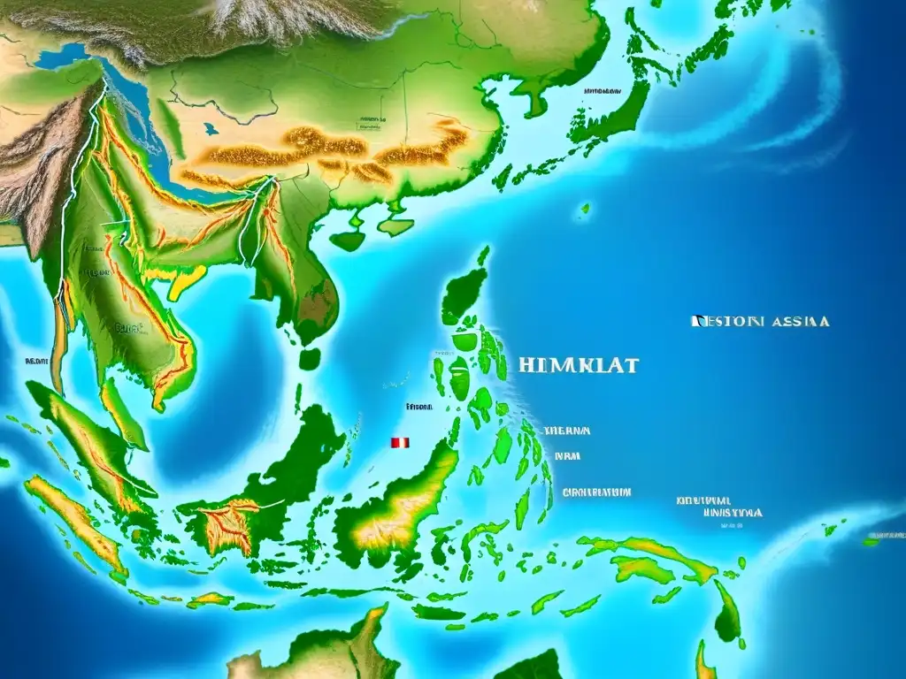 Mapa detallado de rutas comerciales históricas en el sudeste asiático, destacando la historia apellidos minoría malaya Tailandia