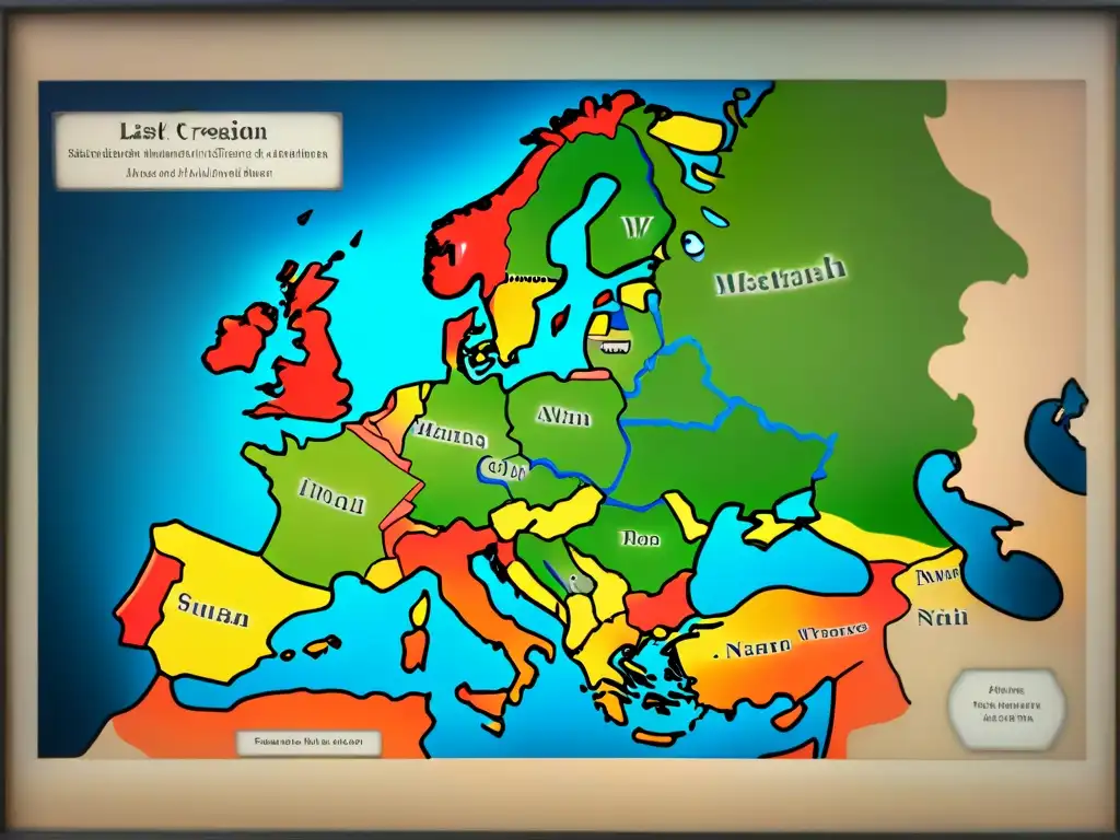 Mapa detallado de Europa del siglo XVIII, marcadores genéticos rastrean genealogía de apellidos