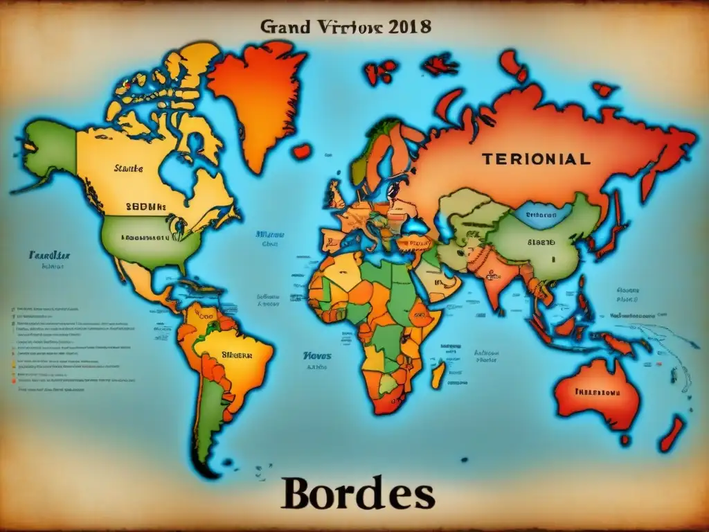 Mapa histórico detallado con evolución de territorios y apellidos en la formación de naciones