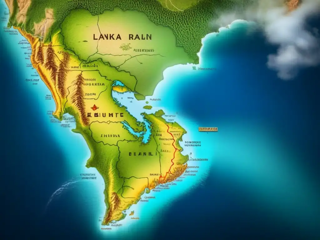 Mapa vintage detallado de Sri Lanka con historia apellidos diversidad étnica