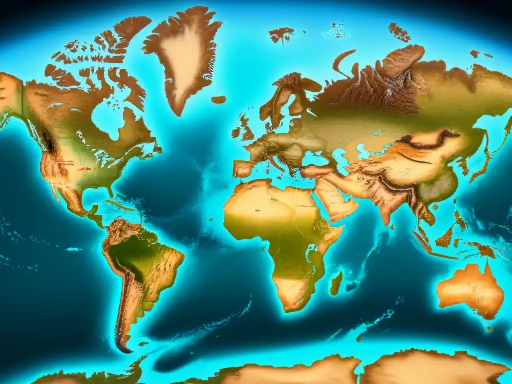 Mapa vintage detallado mostrando la evolución y migración de apellidos con la letra 'B', rutas e historias