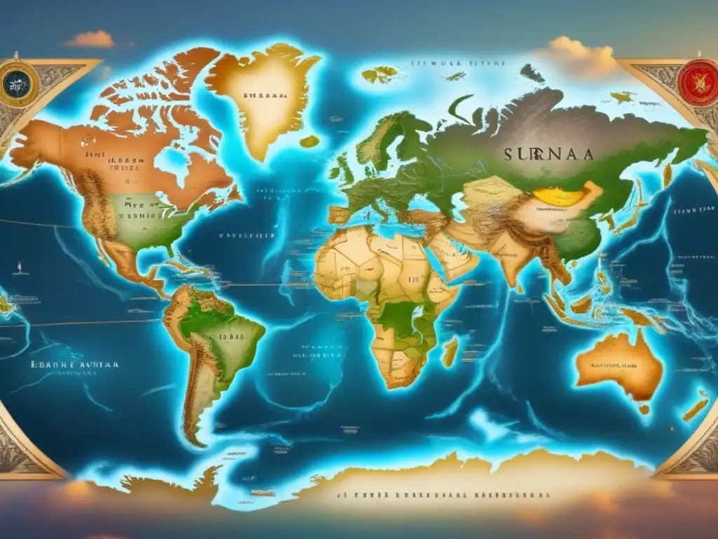 Mapa vintage detallado de migraciones históricas de apellidos con O, marcando conflictos y conquistas