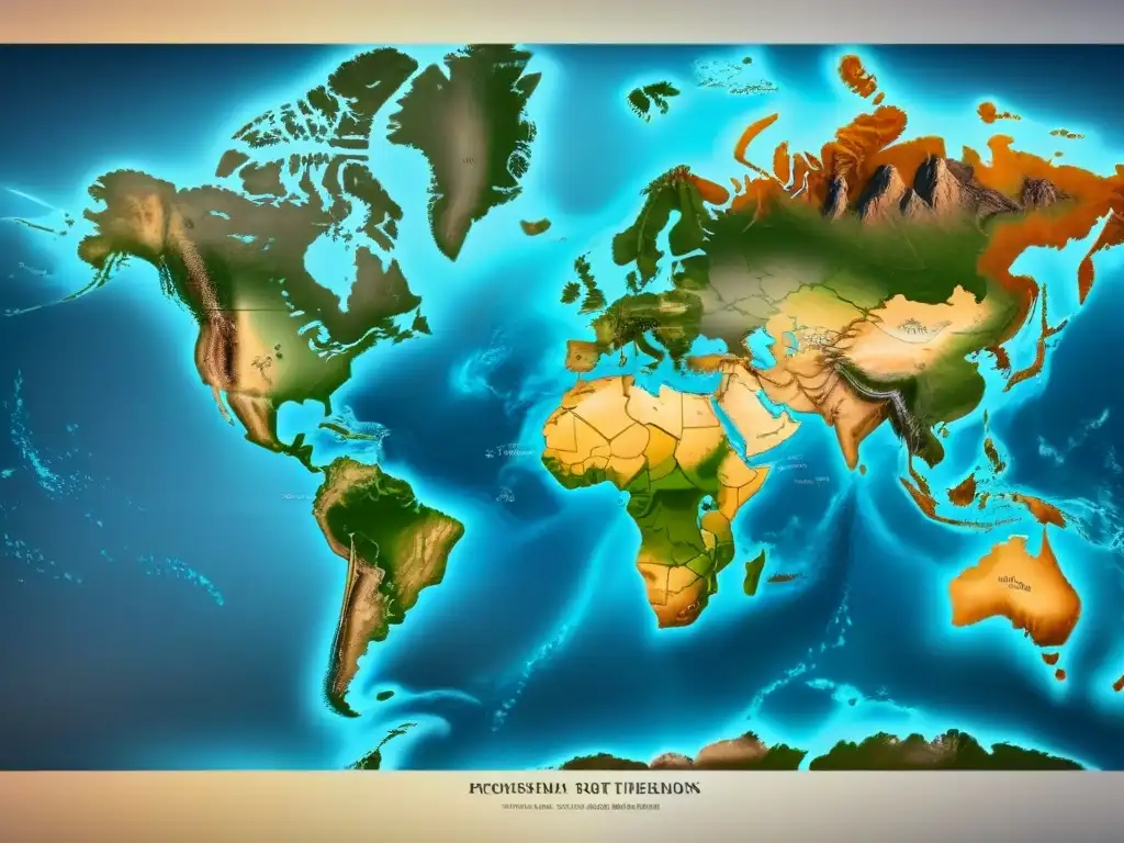 Mapa vintage detallado de regiones de origen de apellidos con 'M', evocando historia y cultura en cálidos tonos