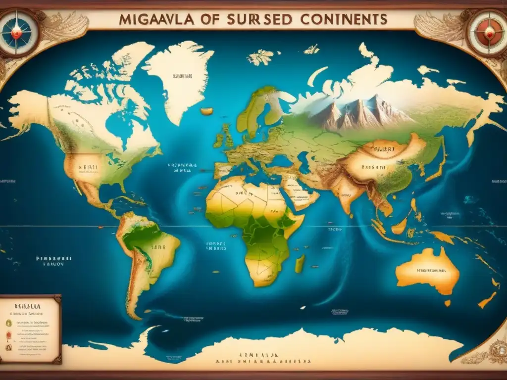 Mapa vintage detallado de las rutas migratorias del apellido Zavala, con barcos, brújulas y hitos históricos