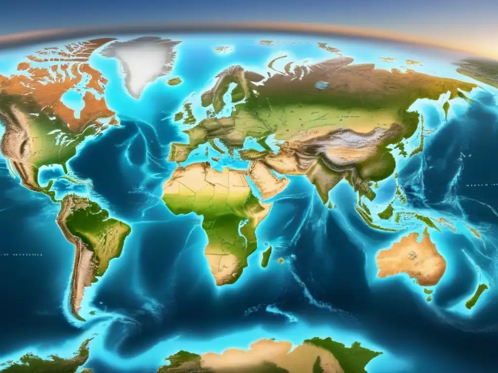 Mapa vintage detallado de rutas migratorias antiguas, con destinos clave y orígenes de historias migración forzada apellidos