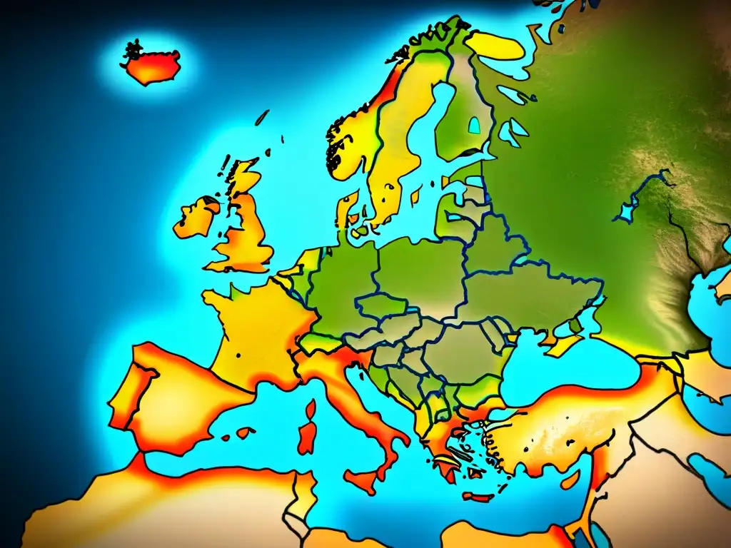 Mapa vintage de Europa con ADN entrelazado, desvelando los orígenes de apellidos y cultura