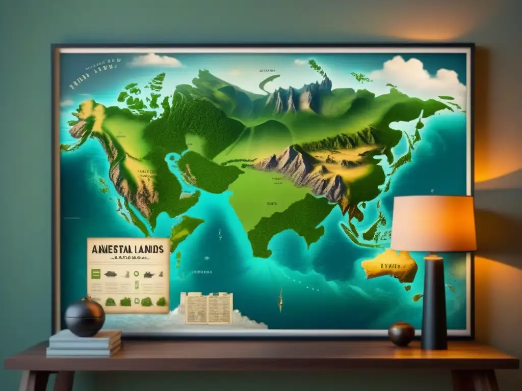 Mapa vintage detallando la historia del apellido Latorre en tierras ancestrales