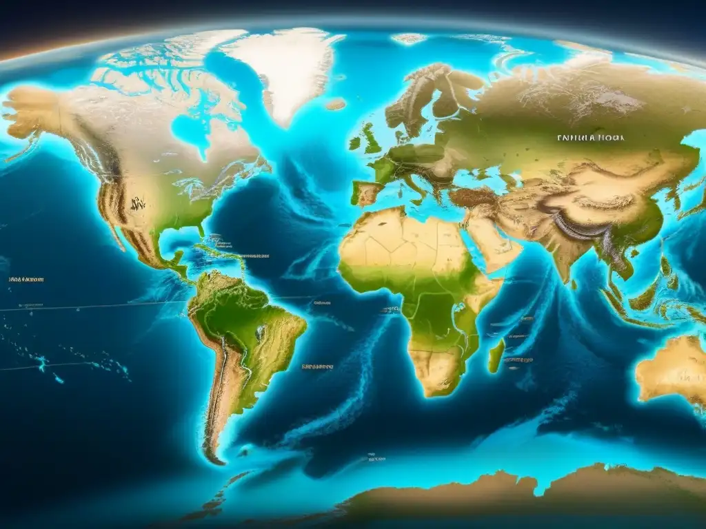 Mapa vintage que muestra rutas migratorias a lo largo de la historia y cambios en apellidos en distintas regiones