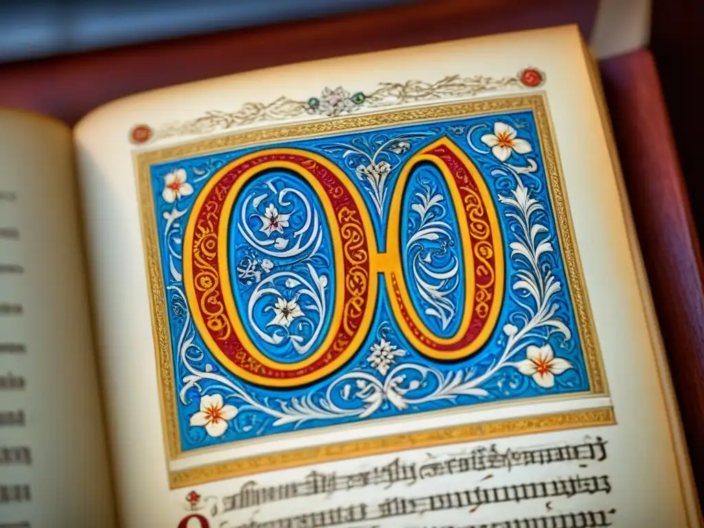 Una página iluminada vintage con caligrafía ornamental de apellidos comenzando con 'O' y motivos florales delicados, evocando la artesanía medieval europea