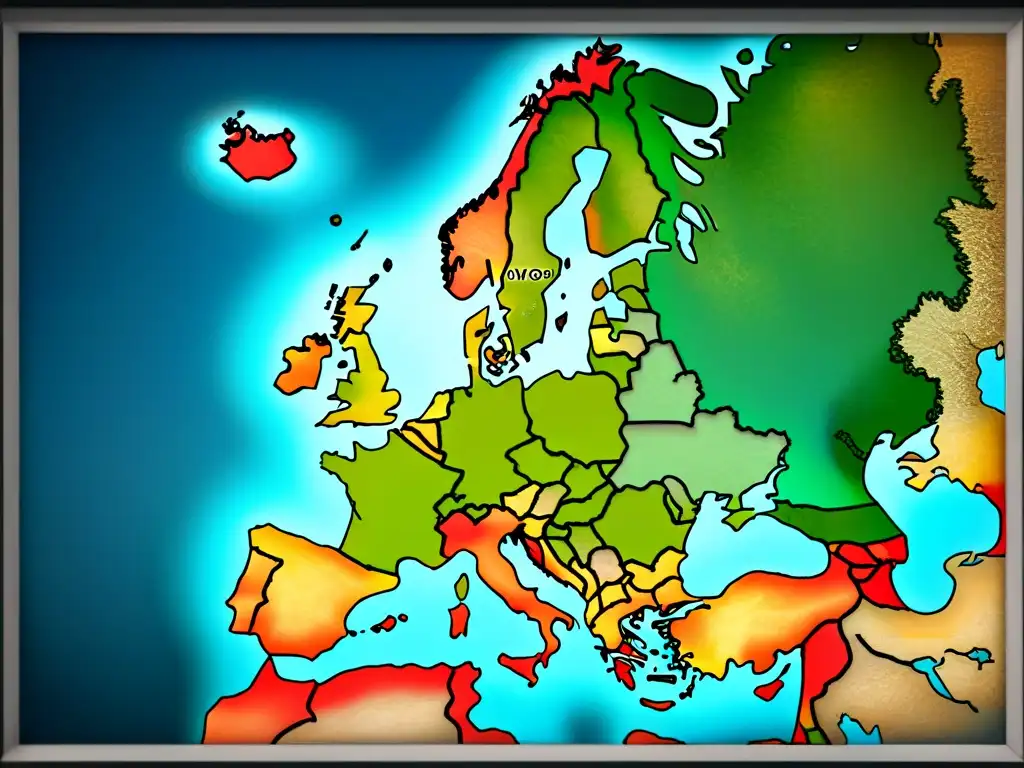 Explora tus raíces europeas en detallado mapa vintage sepia